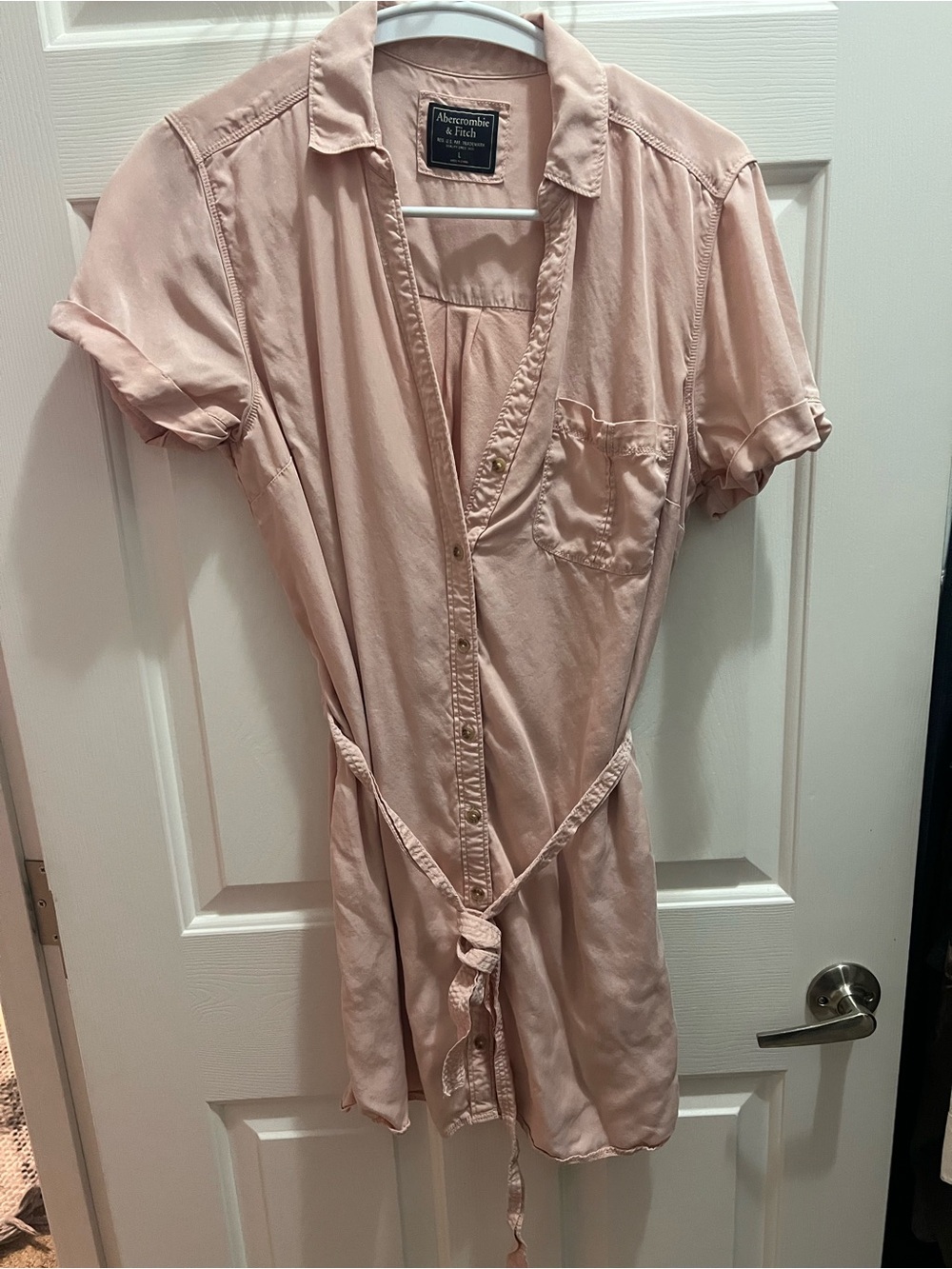 Abercrombie & Fitch Blush Pink Button-Front Shirt